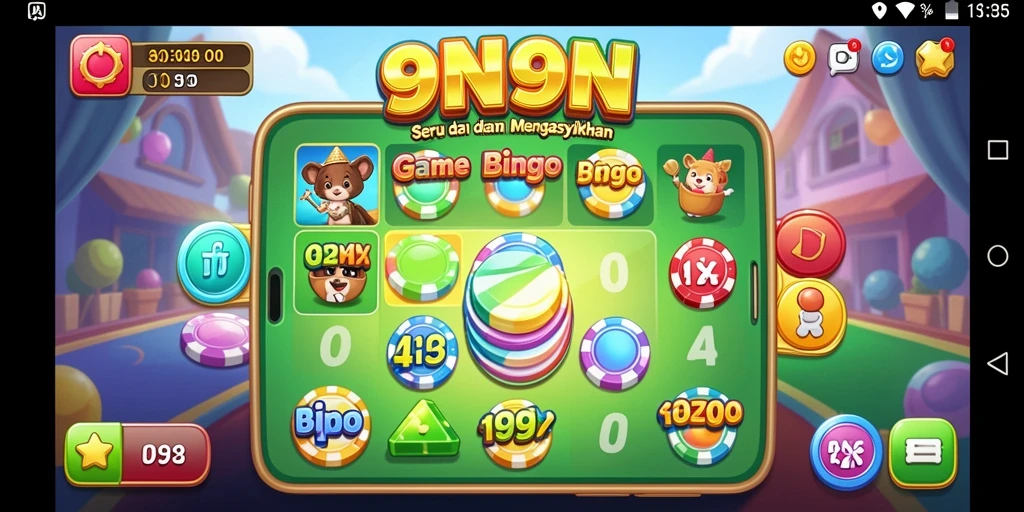 Screenshot gameplay 9N9N menunjukkan aksi seru Bingo.