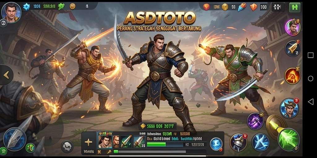 Tampilan gameplay ASDTOTO dengan strategi menarik dan unit pertempuran.