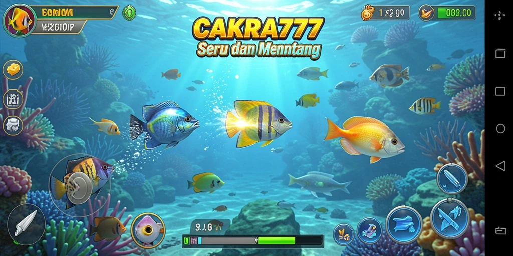 Tampilan gameplay seru dari CAKRA777 dalam Tembak Ikan.