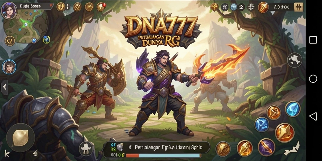 Tampilan gameplay RPG yang mendebarkan dan penuh aksi di DNA777.