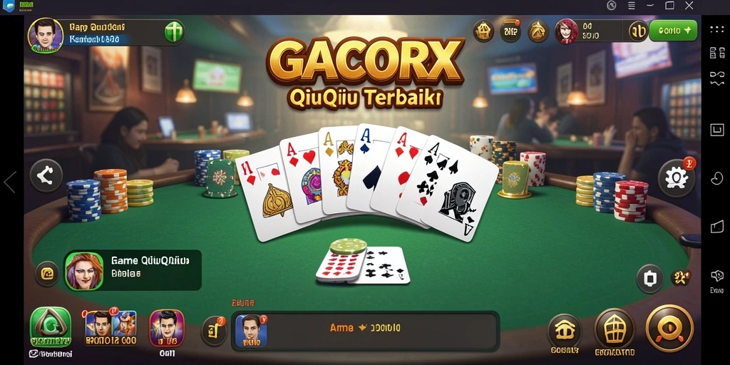 Tampilan gameplay menarik saat bermain QiuQiu di GACORX.