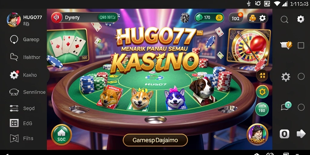 Tampilan gameplay HUGO77 yang menarik dan seru dalam permainan Kasino.