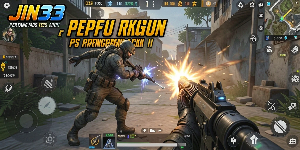 Screenshot JIN33 menunjukkan aksi tembak-menembak yang mendebarkan.