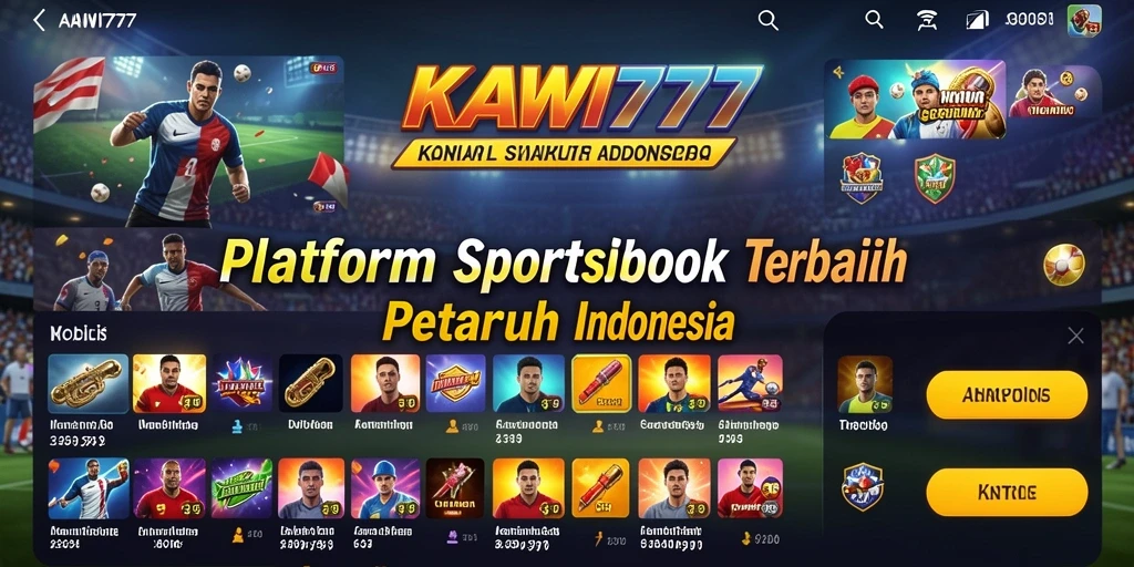 Tampilan gameplay KAWI777 yang menarik dan interaktif di Sportsbook.