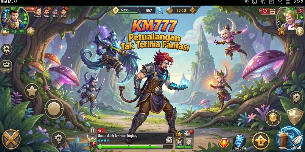 Screenshot gameplay menunjukkan petualangan mendebarkan di KM777.