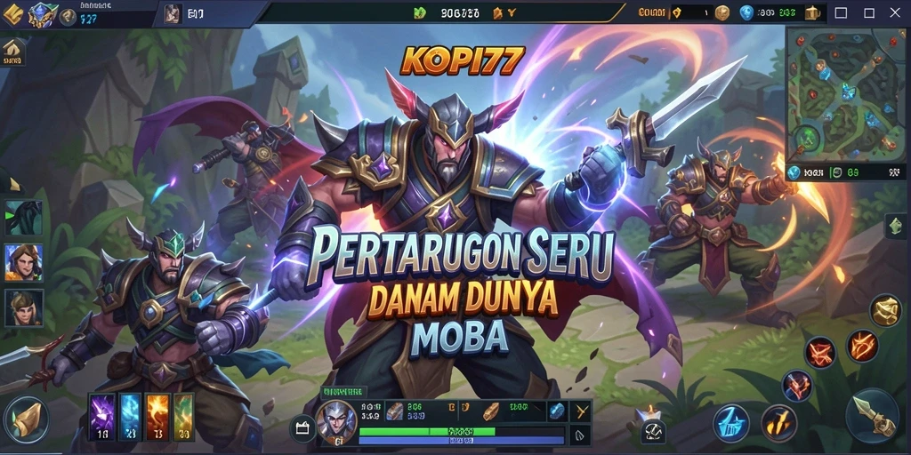 Gameplay seru KOPI77 dalam pertarungan MOBA.