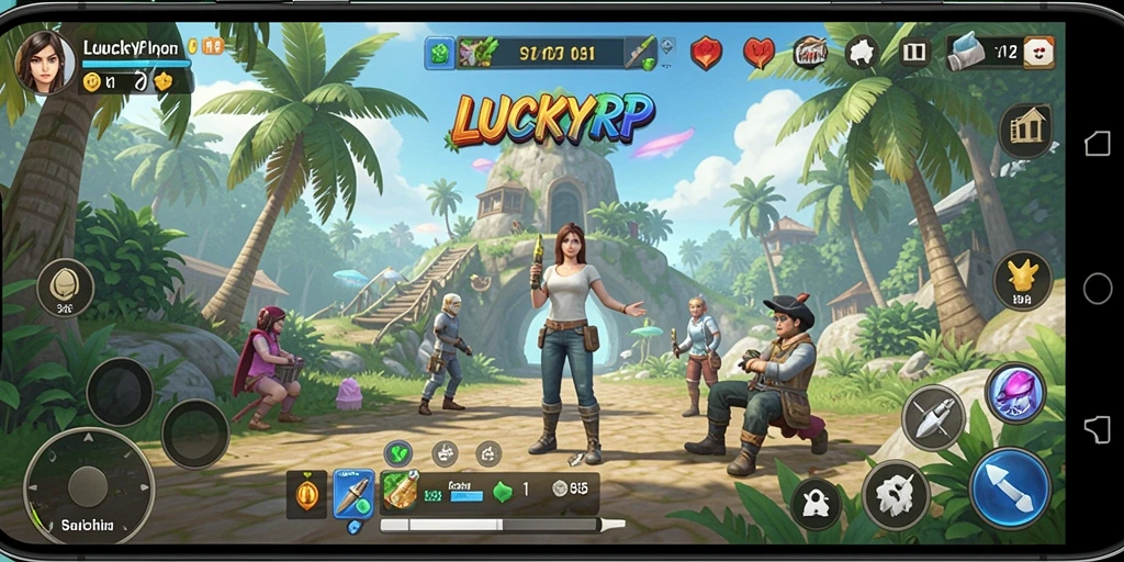 Tangkapan layar dari gameplay LUCKYRP yang penuh warna dan menarik.