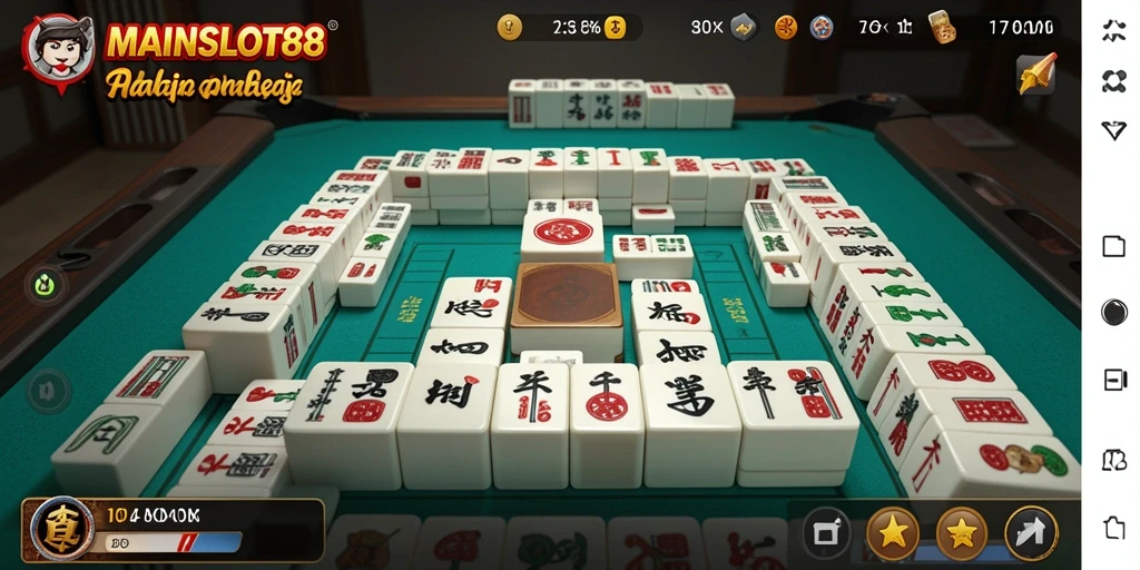 Tampilan menarik dari gameplay MAINSLOT88 saat mencocokkan ubin Mahjong.