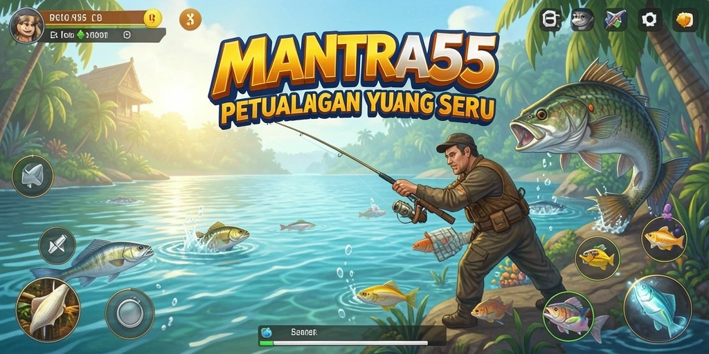 Gameplay seru dengan berbagai jenis ikan dan lokasi memancing.