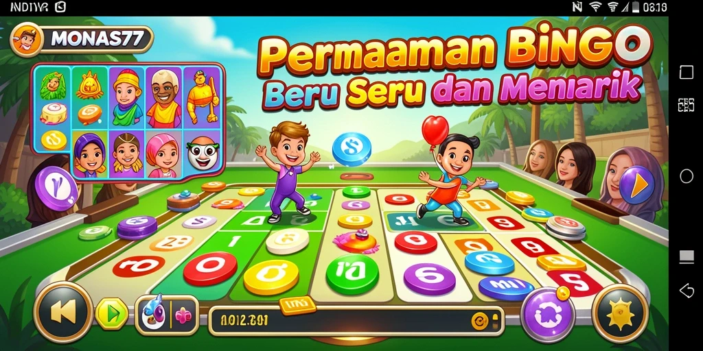Screenshot gameplay MONAS77 menampilkan suasana seru Bingo.