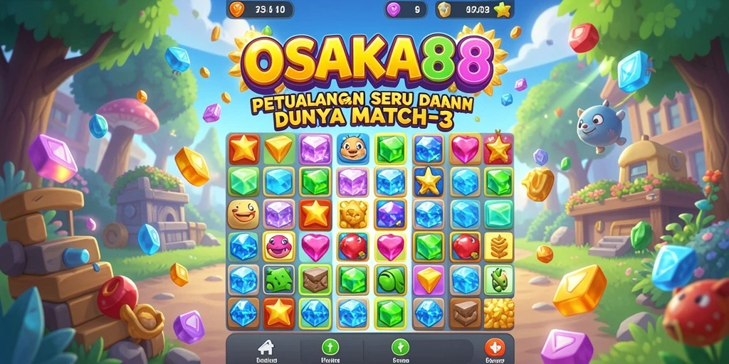 Tampilan gameplay OSAKA88 yang seru dalam genre Match-3.