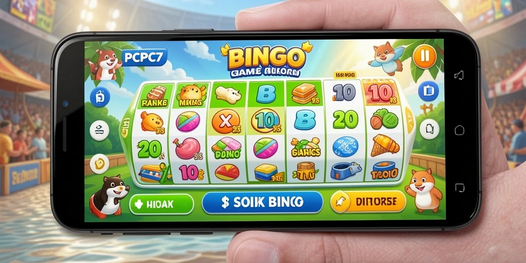 Tampilan gameplay Bingo yang seru dan interaktif di PCPC7.