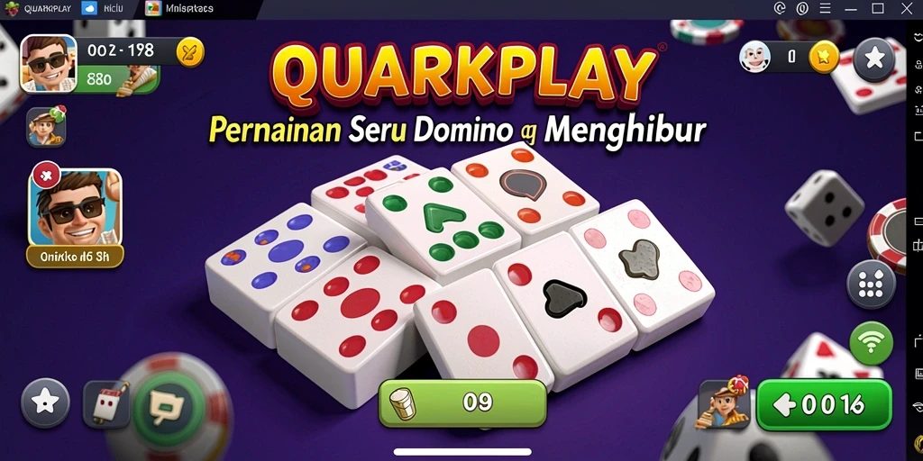 Tampilan gameplay Domino yang seru dan menghibur di QUARKPLAY.