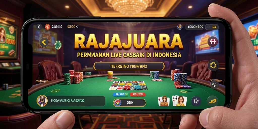 Screenshot gameplay RAJAJUARA menampilkan dealer ramah dan interaksi langsung.