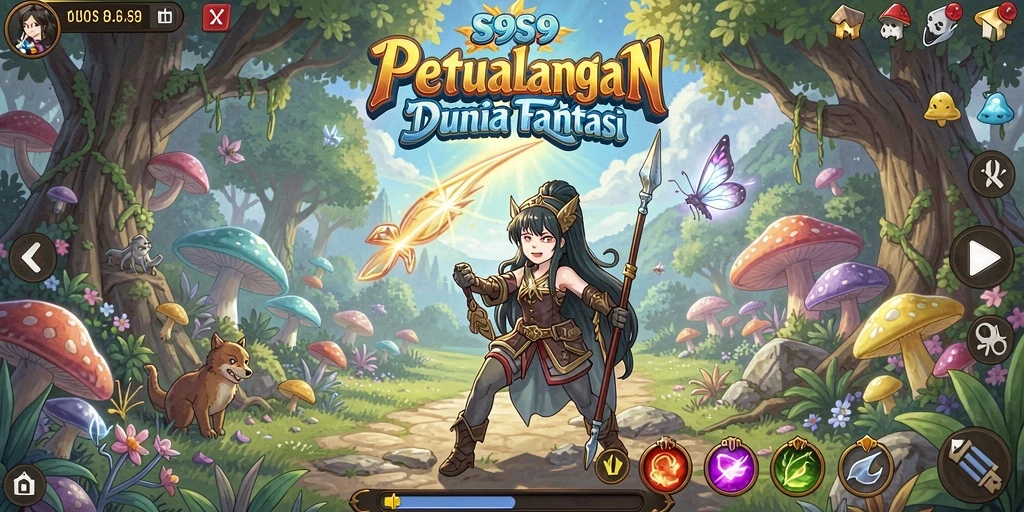 Screenshot S9S9 menampilkan karakter Anime dalam pertempuran seru.