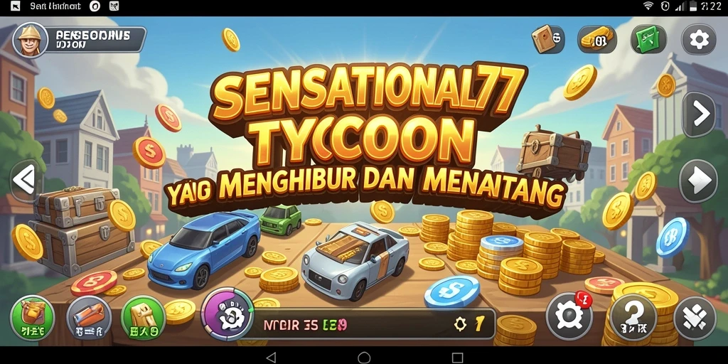 Screenshot gameplay SENSATIONAL77 yang menampilkan keseruan manajemen bisnis.