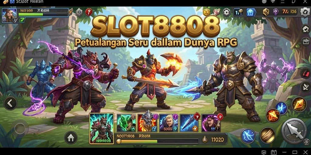 Tampilan dinamis gameplay RPG SLOT8808 yang seru dan menantang.