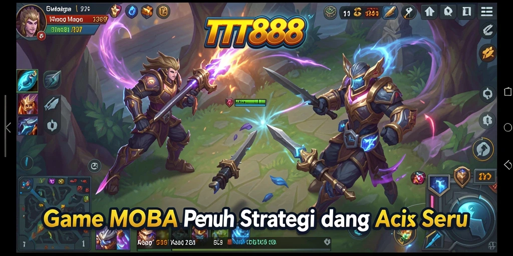 Gameplay seru TTT888 dalam aksi di arena MOBA.