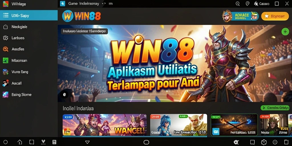 Tampilan antarmuka WIN88 yang modern dan intuitif.